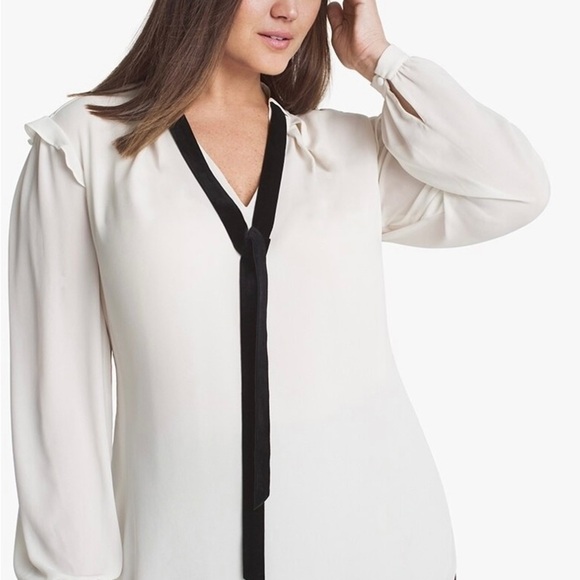 WHBM Velvet Tie Layered Top 12 NWT - Picture 2 of 9